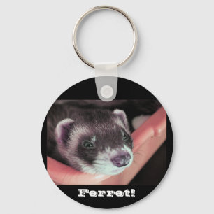 Adsible Sable Ferret Photo Nyckelring