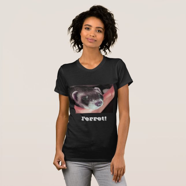 Adsible Sable Ferret Photo T-shirt (Hel framsida)