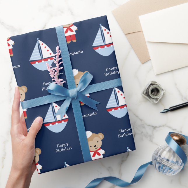 Adsible Sailor Monkey Presentpapper (Gifting)