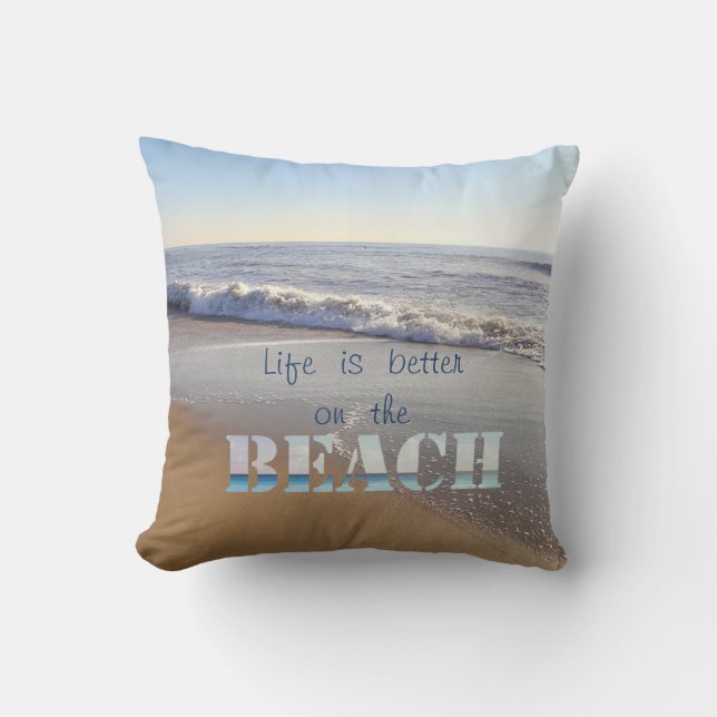 Adsible Sand, Ocean ,Himlar, Beach Kudde (Framsida)