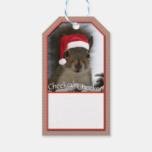 Adsible Santa Squirrel™ Wearing Santa Hat Presentetikett