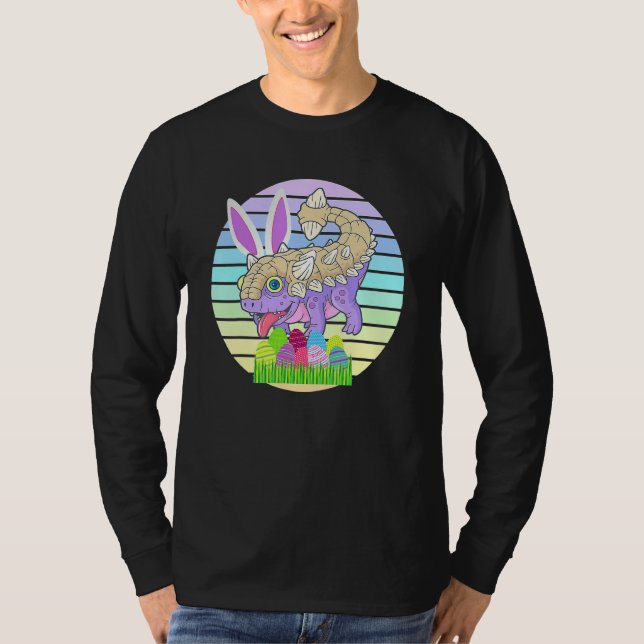 Adsible Saurus Dinosaur Bunny Öron Påsk Dinosau T Shirt (Framsida)