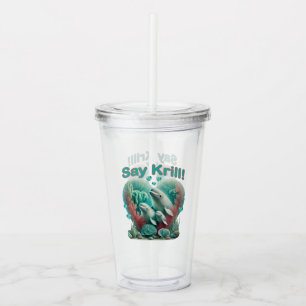 Adsible "say Krill" Whale Family Porträtt Take Away Mugg