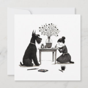 Adsible Schnauzer Card Anteckningskort