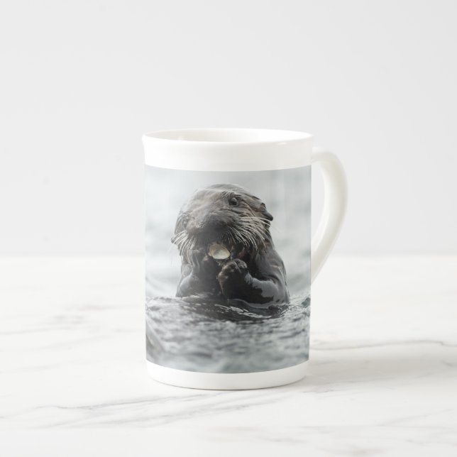 Adsible Sea Otter Benporslin Mugg (Framsida höger)