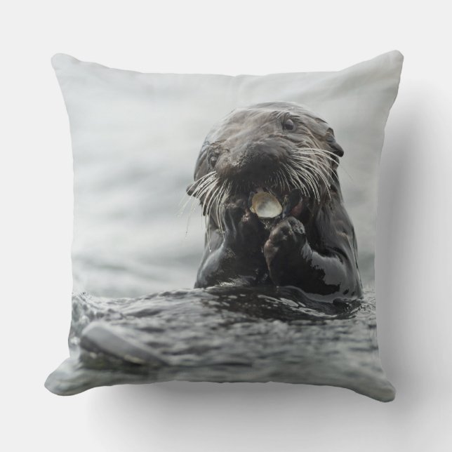 Adsible Sea Otter Kudde (Framsida)