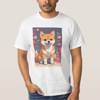 Adsible Shiba Inu T-Shirt - Perfekt för Hund älska