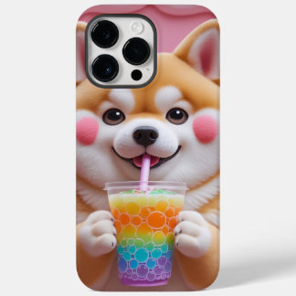 Adsible Shiba Inu with Rainbow Bubble Tea Mobil