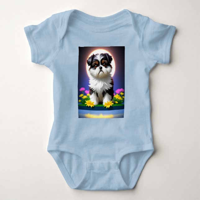 Adsible Shih Tzu T Shirt (Framsida)