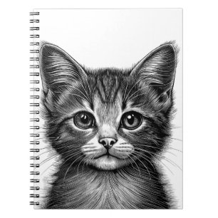 Adsible Sketch of Young Cat Anteckningsbok