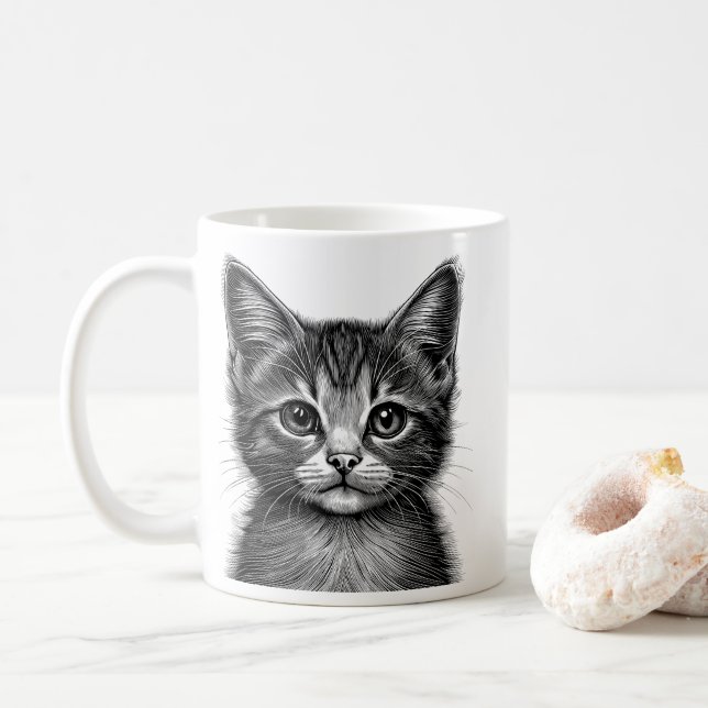 Adsible Sketch of Young Cat Kaffemugg (Med munk)