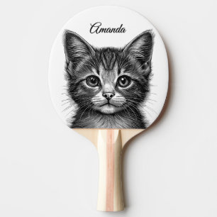 Adsible Sketch of Young Cat Personal Pingisracket