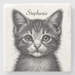 Adsible Sketch of Young Cat Stenunderlägg