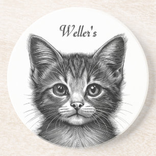 Adsible Sketch of Young Cat Underlägg