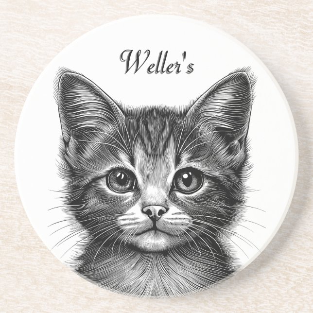 Adsible Sketch of Young Cat Underlägg (Framsidan)