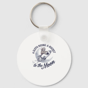 Adsible Sloth Astronaut Riding Nyckelring
