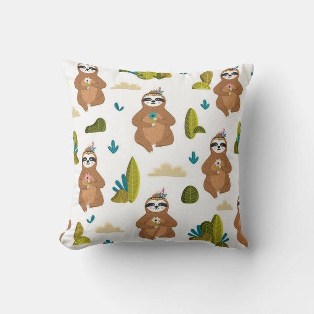 Adsible Sloth Bedroom Decor Kudde (Framsida)