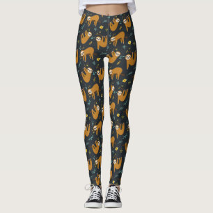 Adsible Sloths Mönster Leggings
