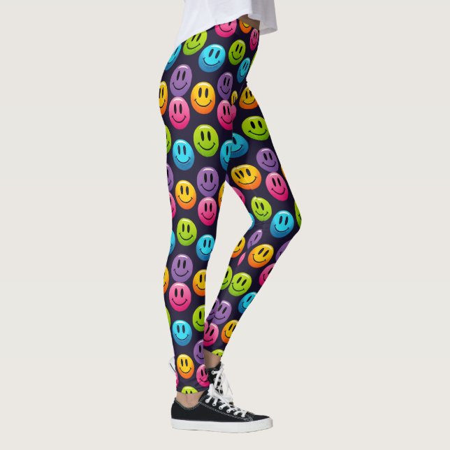 "Adsible Smile Emoji Mönster Collection" Leggings (Höger)