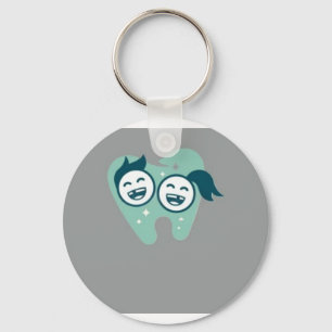 Adsible Smiled Teeth Duo Aluminium Keychain Nyckelring