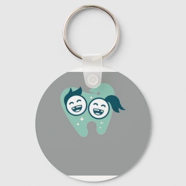 Adsible Smiled Teeth Duo Aluminium Keychain Nyckelring (Framsida)