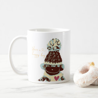 Adsible Sock monkey Kaffemugg