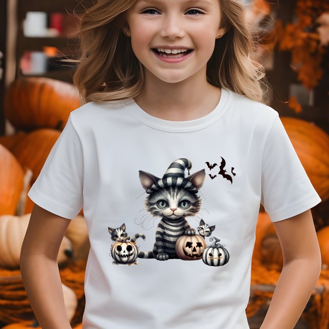 Adsible Spooky Halloween Kitten T Shirt (Skapare uppladdad)