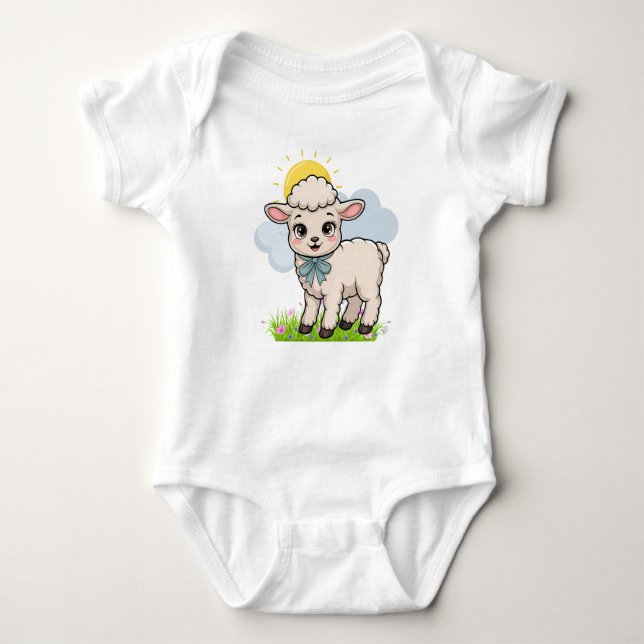Adsible Springtime Lamb T Shirt (Framsida)