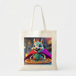 Adsible Squirrel Pizza Nöt Tote Bag Tygkasse