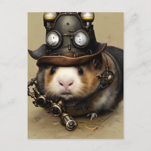 Adsible Steampunk Hampster Vykort