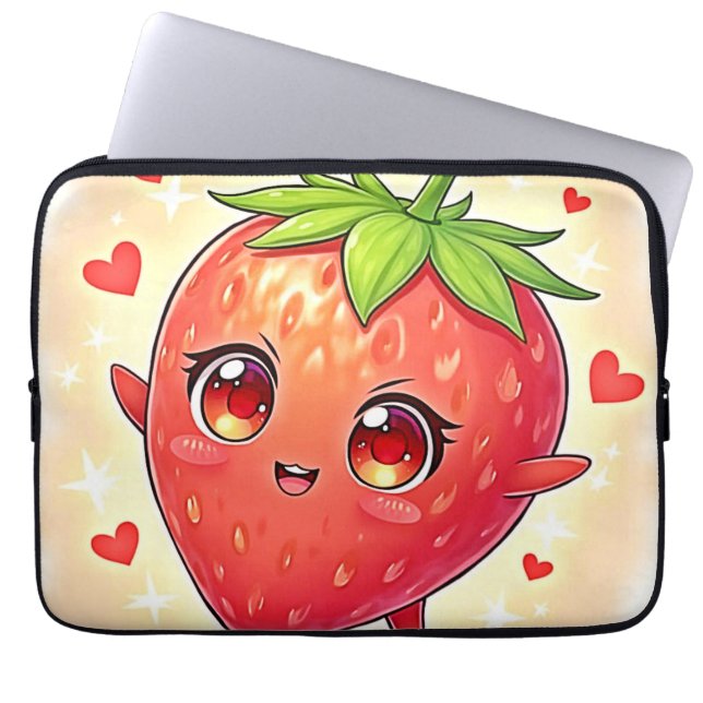 Adsible Sweet Strawberry Bliss Laptop Fodral (Framsidan)