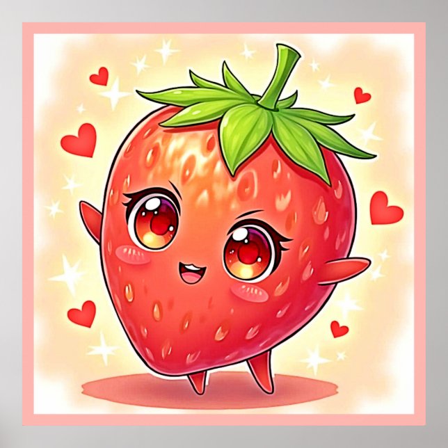 Adsible Sweet Strawberry Bliss Poster (Framsidan)