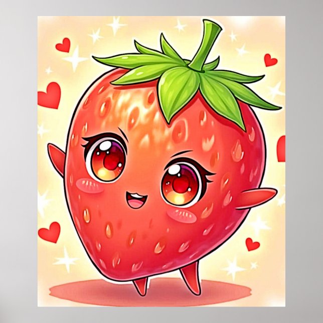 Adsible Sweet Strawberry Bliss Poster (Framsidan)
