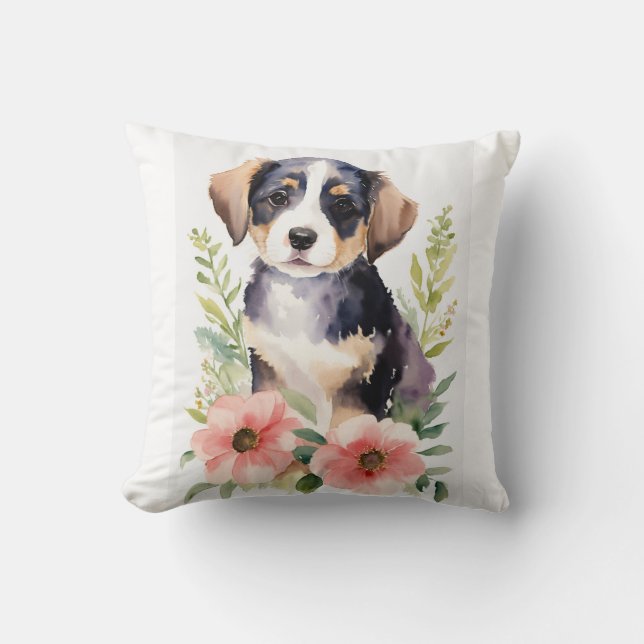 "Adsible Tassar: Puppy Kärlek Tee" Kudde (Framsida)