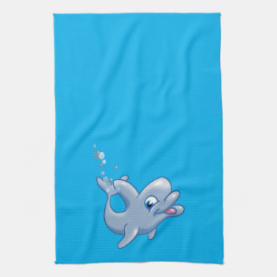 Adsible Tecknad Dolphin Kökshandduk