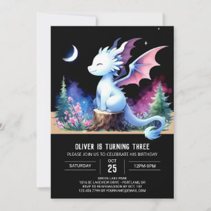 Adsible Template Dragon Birthday Inbjudningar