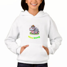 Adsible Thai Baby Hippo Hoodie - Moo Deng