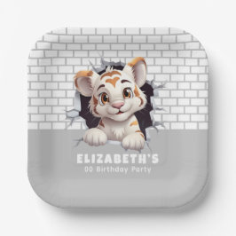 Adsible Tiger Unge Peekout Light Grått Party