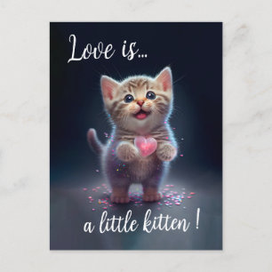 Adsible Tiny Kitten Swehoney Vykort