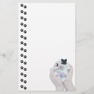 Adsible Tiny Newborn Puppy Stationery Brevpapper
