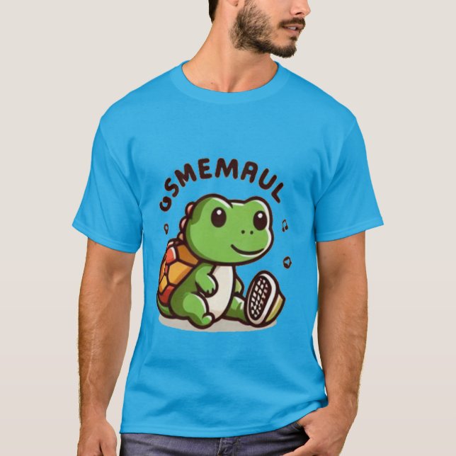 Adsible Turtle with OSMEMAUL Lettering T Shirt (Framsida)