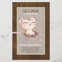 Adsible UGGLA Baby Shower Girls eller Boys Call Flygblad