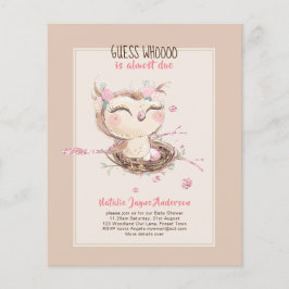 Adsible UGGLA Baby Shower Girls eller Boys Call Flygblad