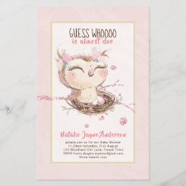 Adsible UGGLA Baby Shower Girls eller Boys Call Flygblad