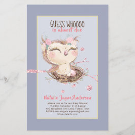 Adsible UGGLA Baby Shower Girls eller Boys Call Flygblad