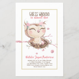 Adsible UGGLA Baby Shower Girls eller Boys Call Flygblad