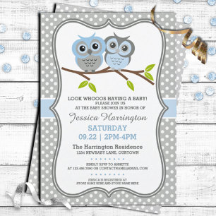 Adsible Uggla Baby Shower Inbjudningar