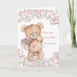 Adsible Valentine Bear Helgkort