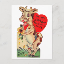 Adsible Valentine Cow Vykort