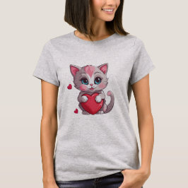Adsible Valentine Kitten T Shirt